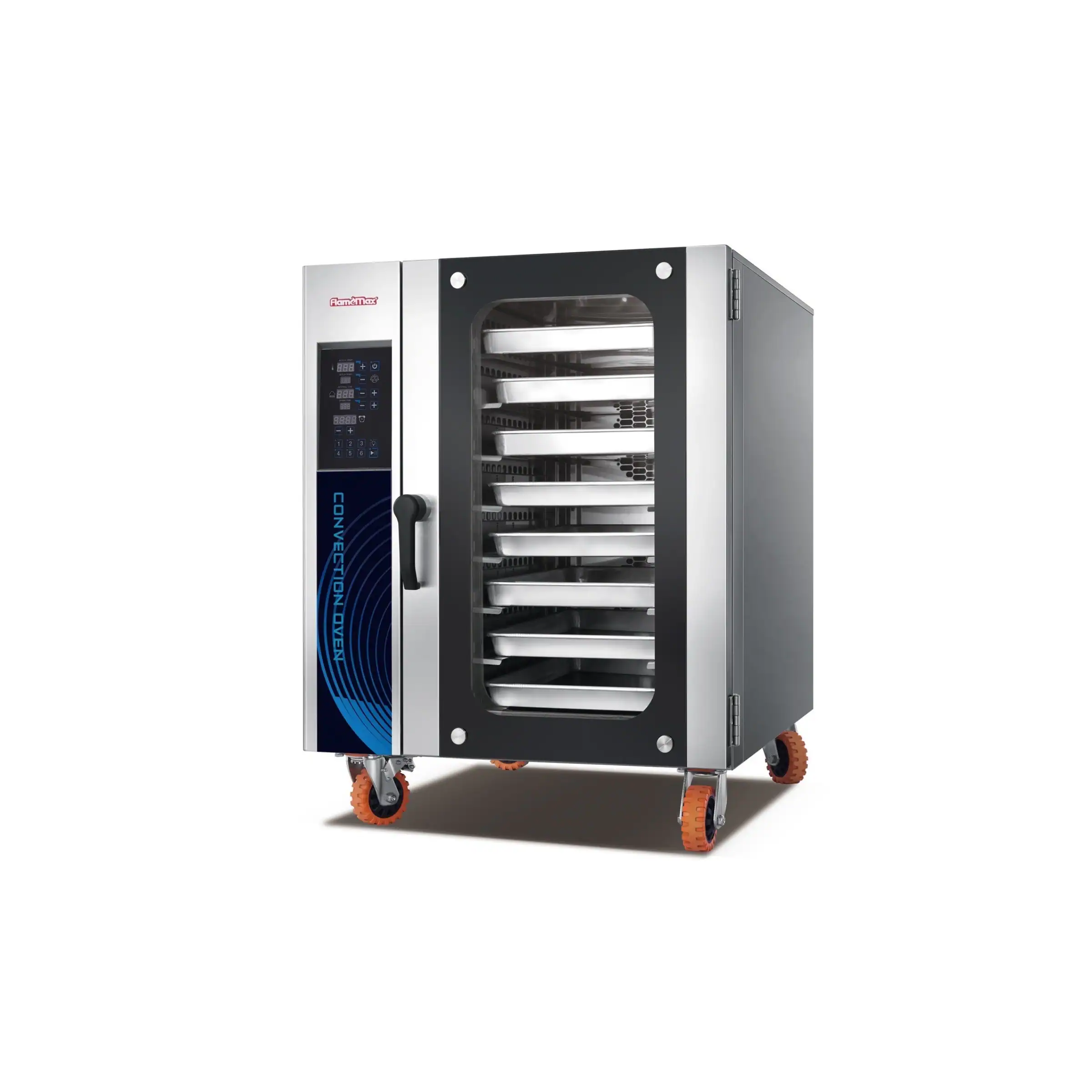 8-Tray Rear Fan Convection Oven HEA-8P with digital control panel for hotel kitchens and commercial bakeries
