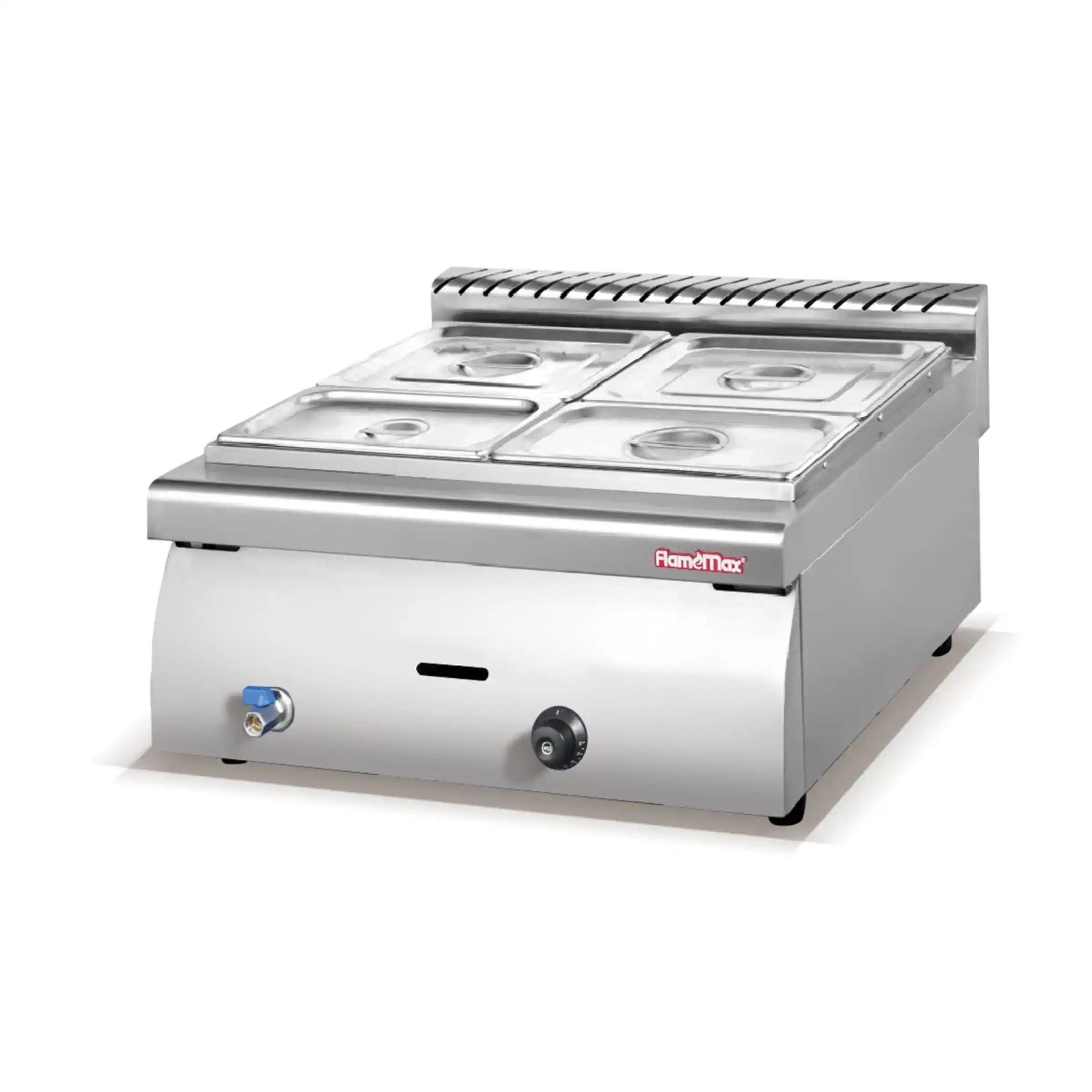 HEB-62 and HGB-62 countertop commercial bain marie food warmer with four Gastronorm pans