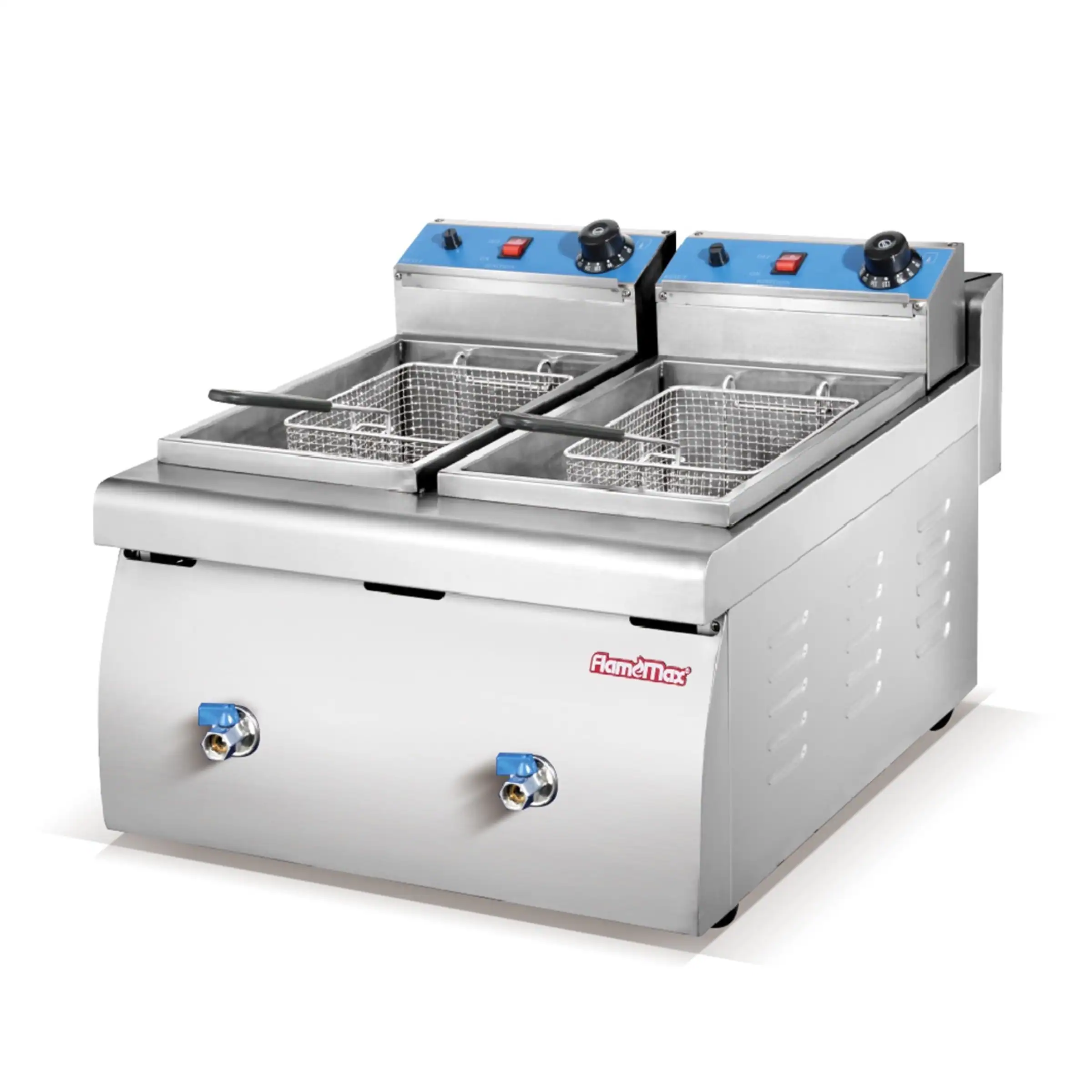 HEF-62 and HGF-62 countertop commercial twin-tank fryer with two baskets
