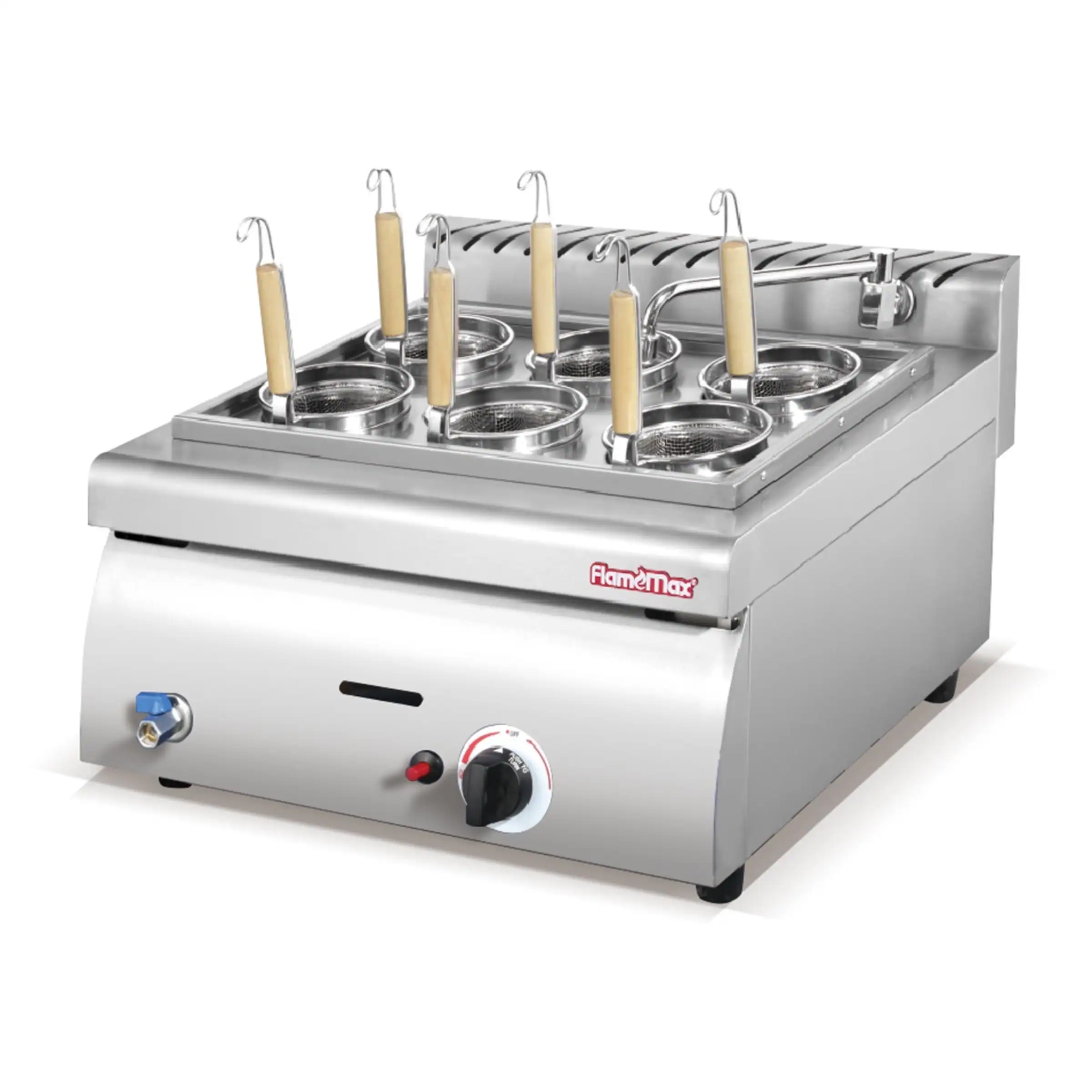 HEN-62 and HGN-62 countertop commercial pasta cooker with six lift-out portion baskets