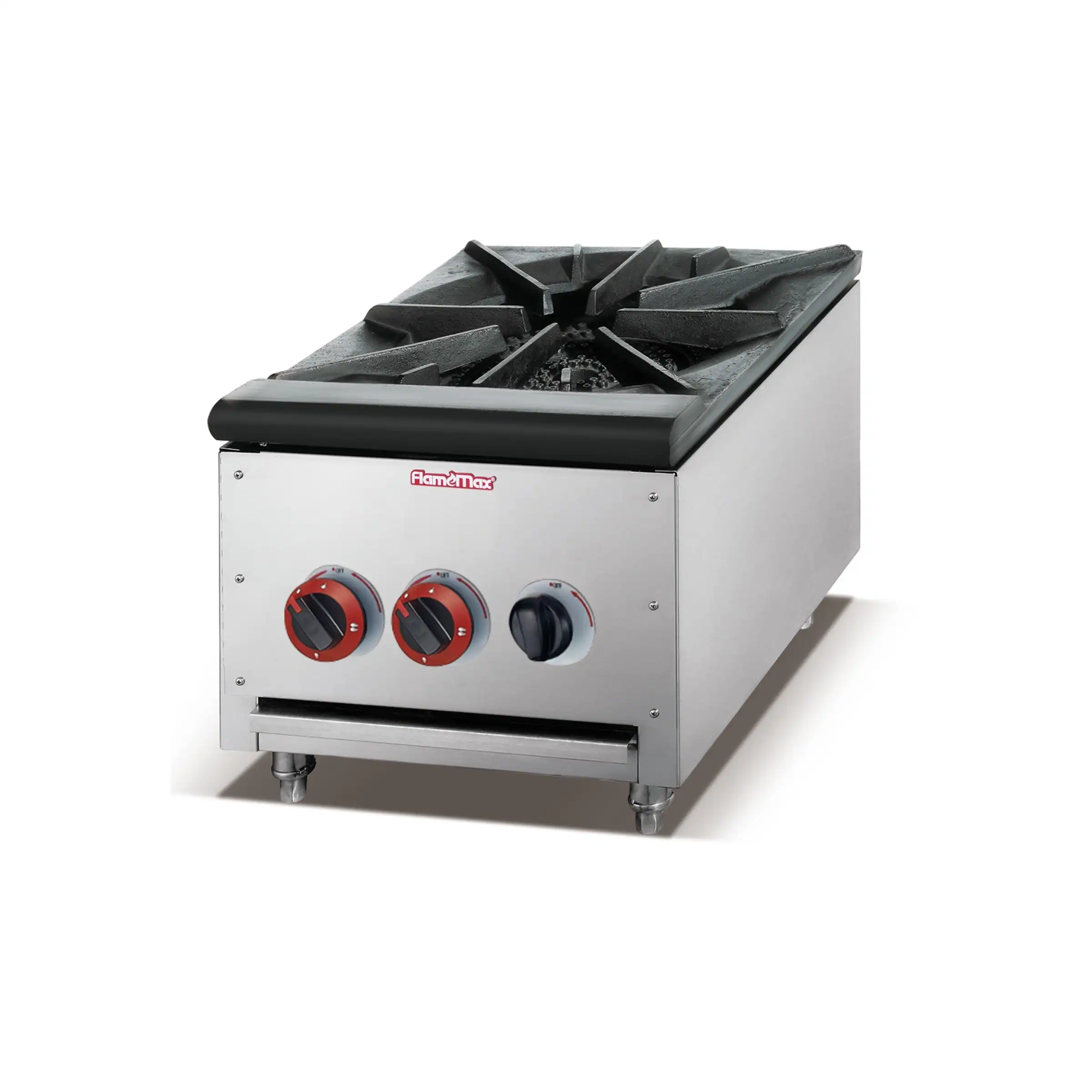 Heavy duty single burner commercial gas range, countertop, from GLEAN
